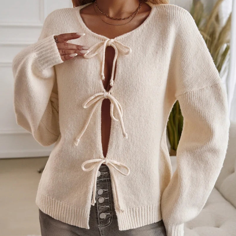 Amara Lace Up Sweater