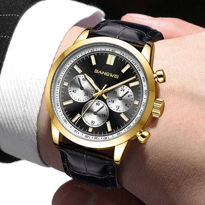 Casual Sport Military Business Leather Quartz Watch