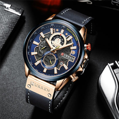 Multifunction Quartz Calendar Watch