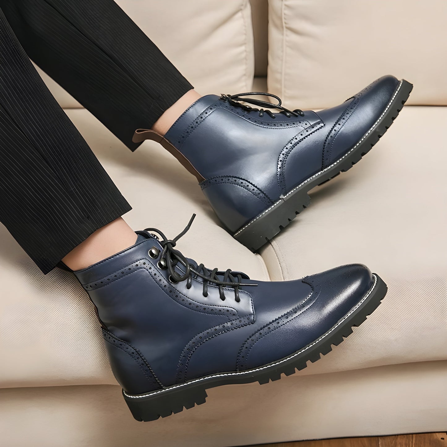 Close-Laced Brogues Boots