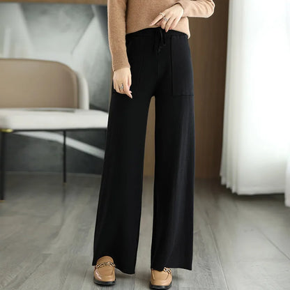 High Waisted Wool Pants