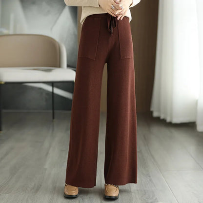 High Waisted Wool Pants