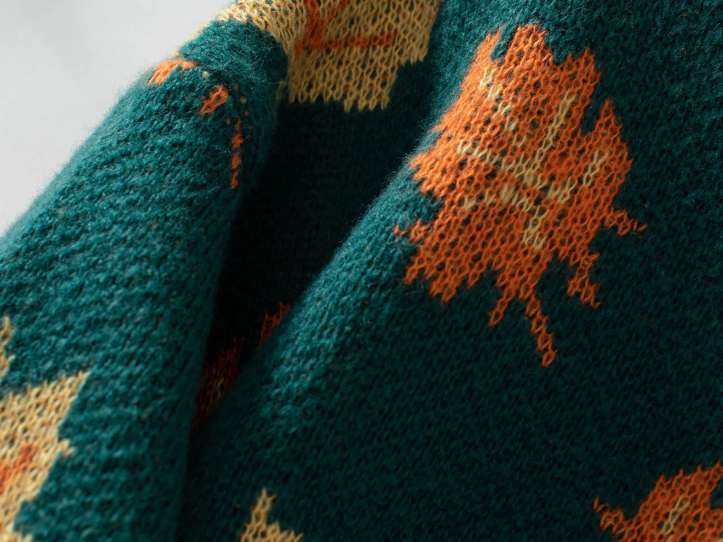 Autumn Leaves Knitted Pullover