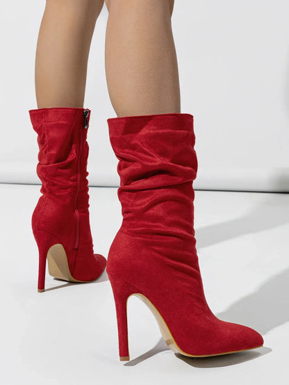 Velvet Stiletto Boot