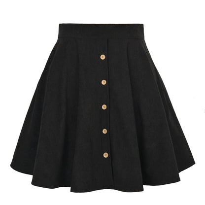 Autumn A-Line Corduroy Skirt