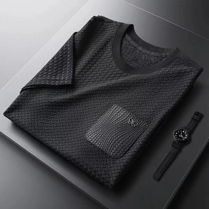 Waffle-Knit Jacqaurd Shirt