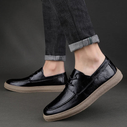 Open Laced Leather Loafer