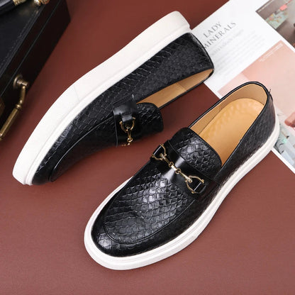 Luca Moretti Embossed Loafer