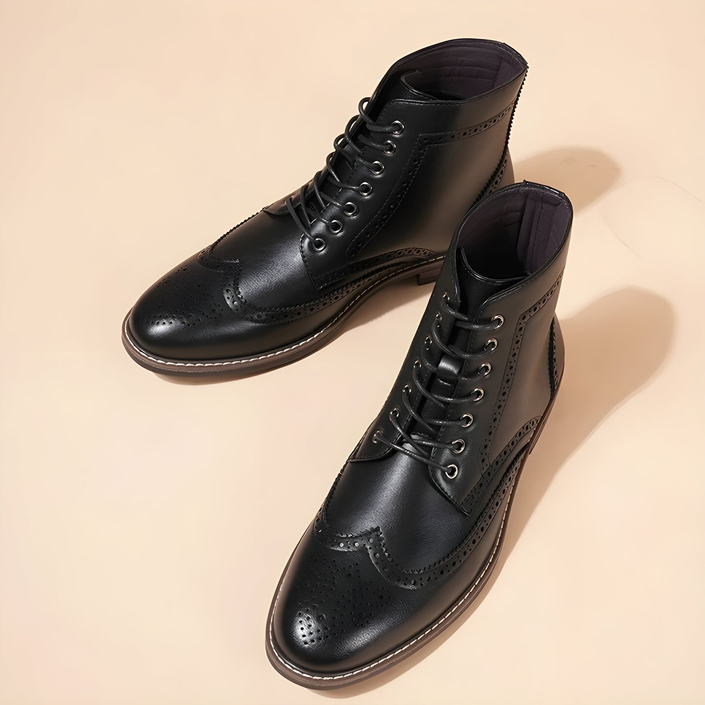 Herman Brogues Leather Boots