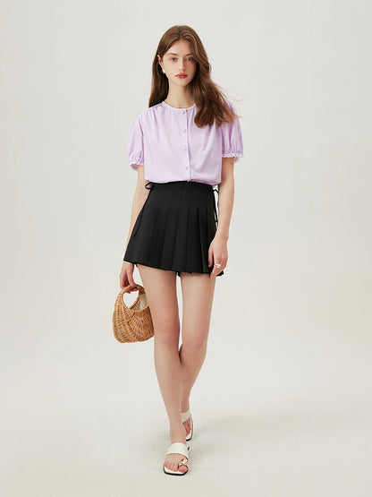 Amélie Violette Cotton Blouse