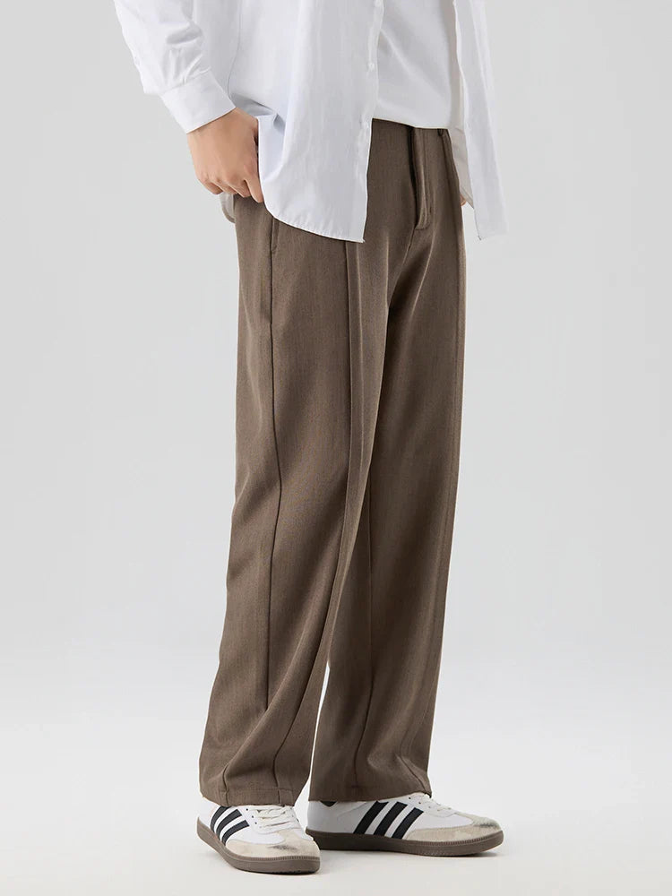 Straight Cut Pleated Pant