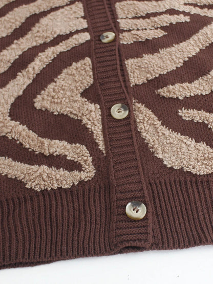 Abstract Knitted Cardigan