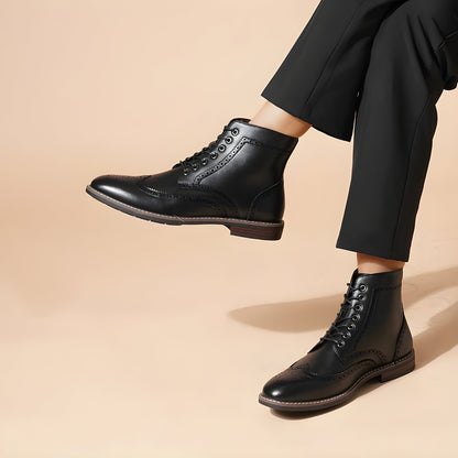 Herman Brogues Leather Boots