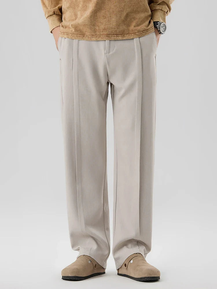 Straight Cut Pleated Pant