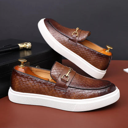 Luca Moretti Embossed Loafer