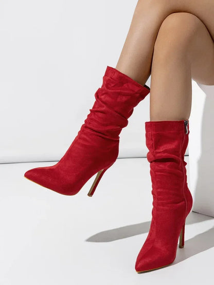 Velvet Stiletto Boot