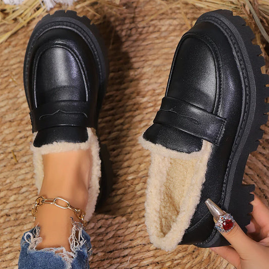 Sherpa Lined Platform Loafer