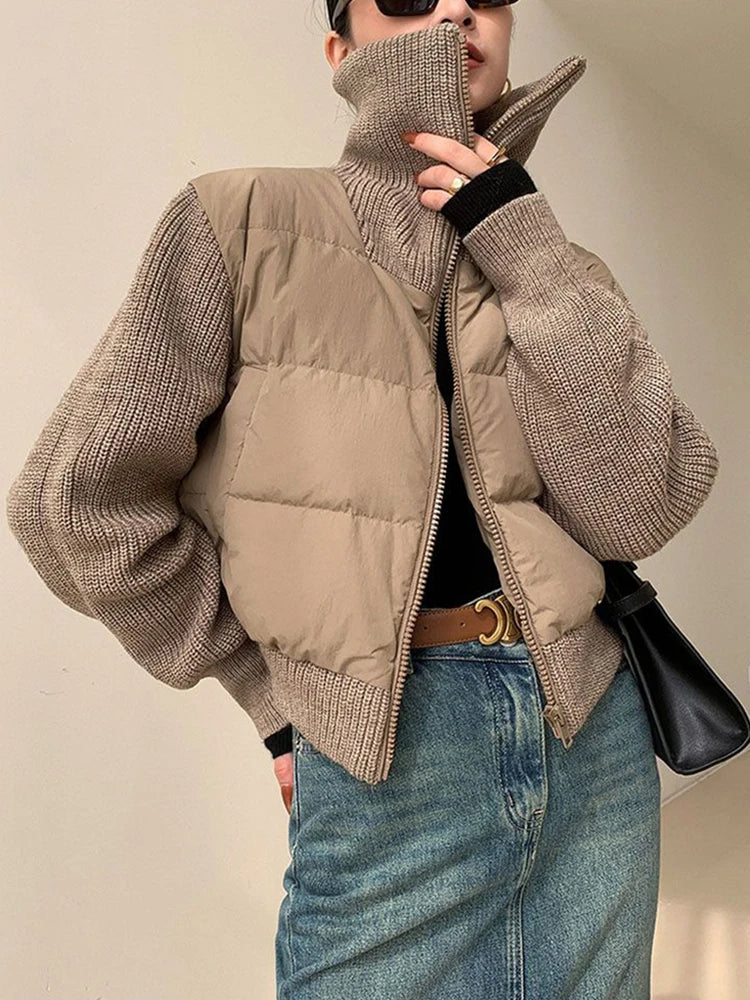 Knitted Patchwork Puffer