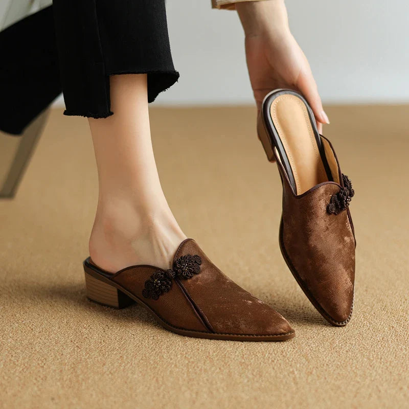 Céleste Leather Mules