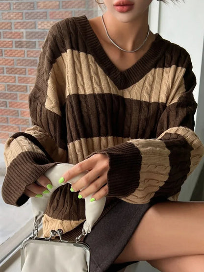 Violet Cable-Knit Sweater