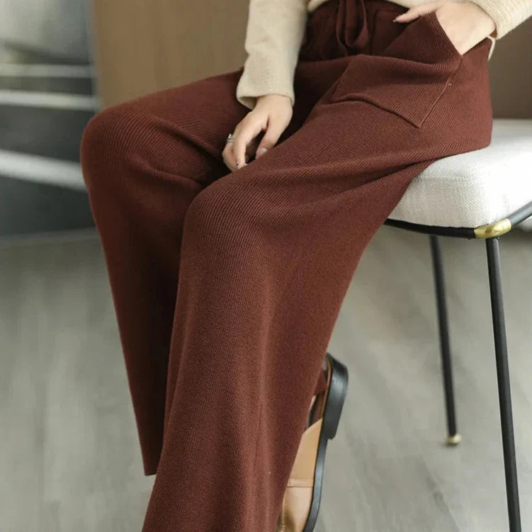 High Waisted Wool Pants