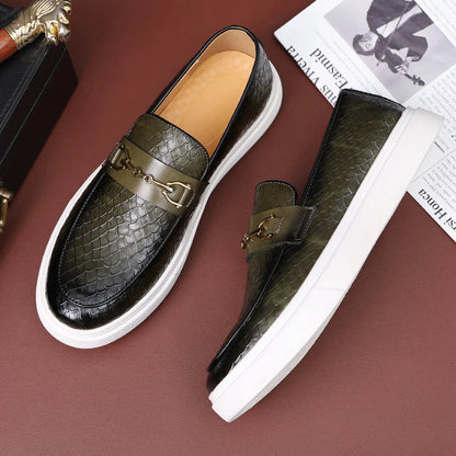 Luca Moretti Embossed Loafer