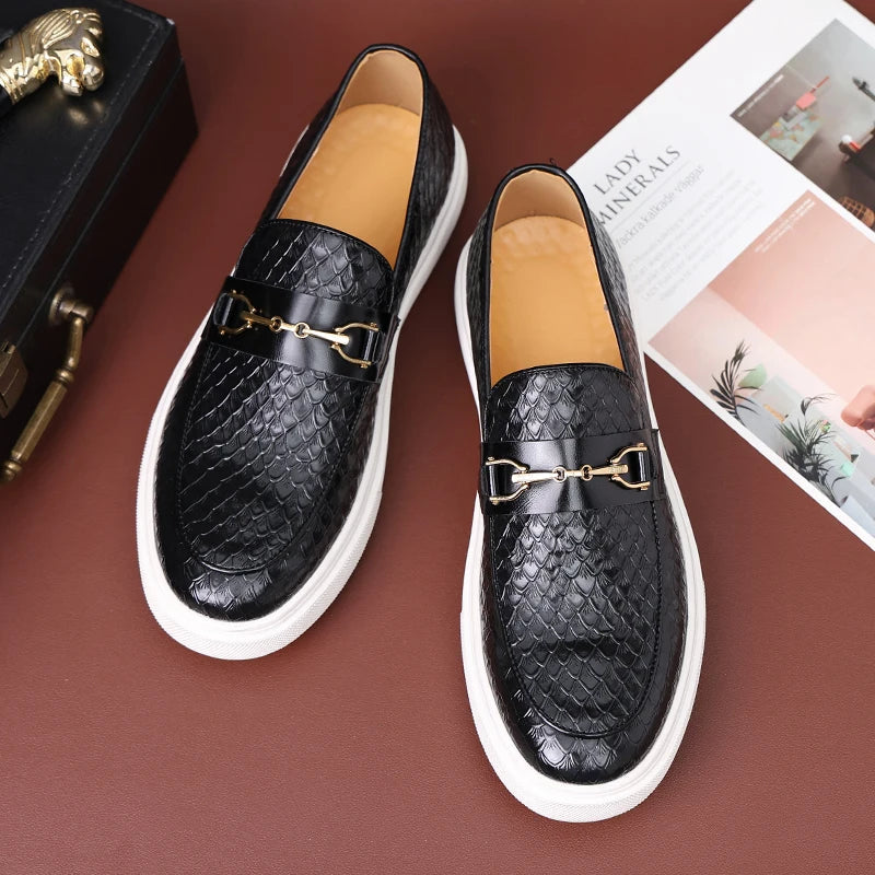 Luca Moretti Embossed Loafer