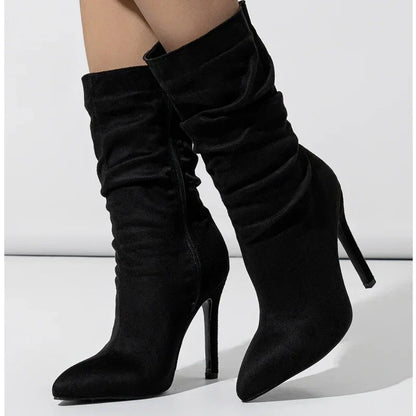 Velvet Stiletto Boot