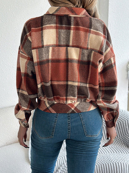 Cropped Plaid Jacket