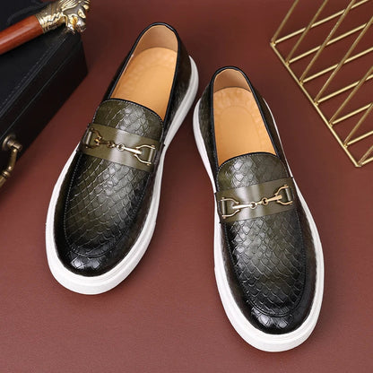 Luca Moretti Embossed Loafer