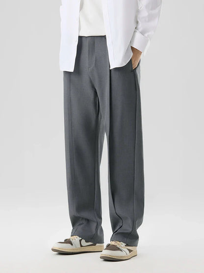 Straight Cut Pleated Pant