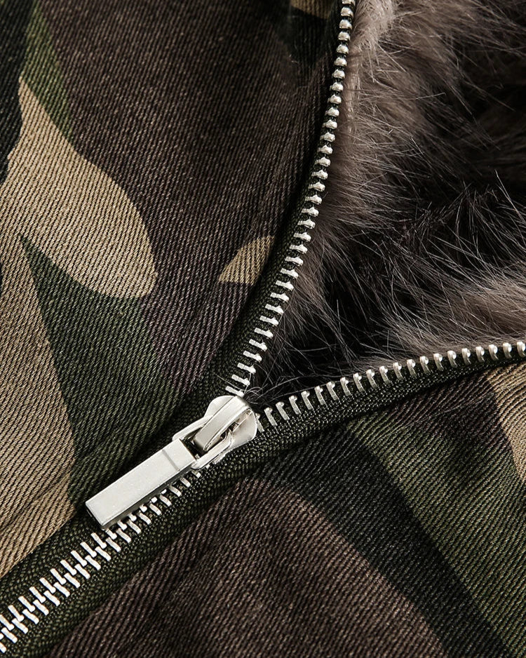 Fur Lined Camo Jacket