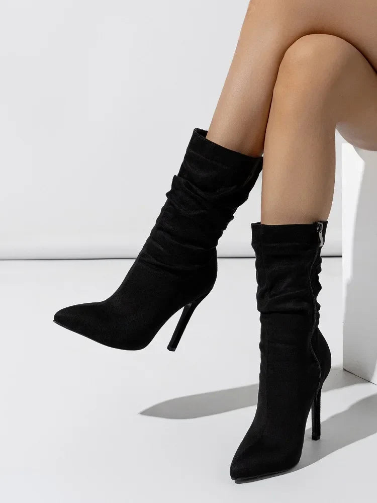 Velvet Stiletto Boot