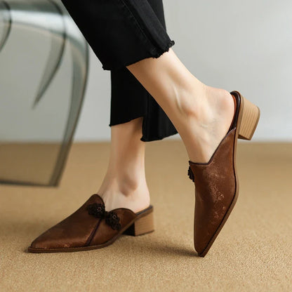 Céleste Leather Mules