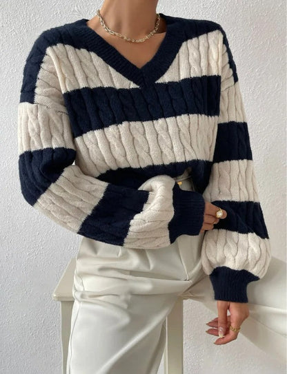 Violet Cable-Knit Sweater