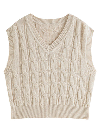 Cable Knit Sweater Vest