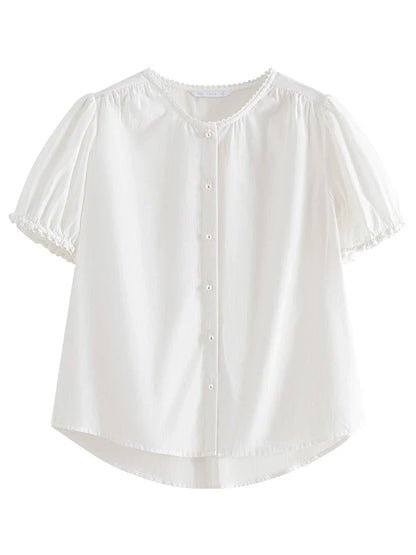 Amélie Violette Cotton Blouse