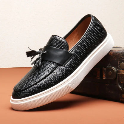 Marco Leather Weave Loafers