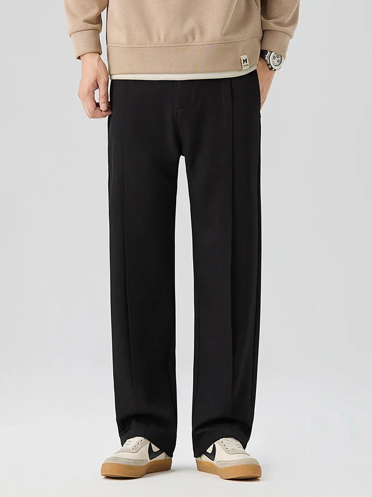 Straight Cut Pleated Pant