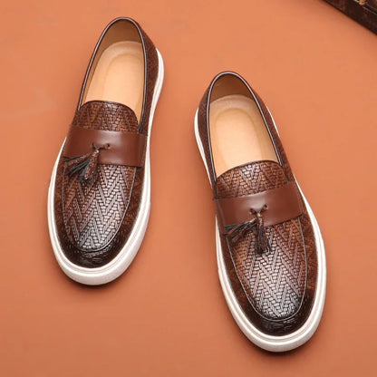 Marco Leather Weave Loafers