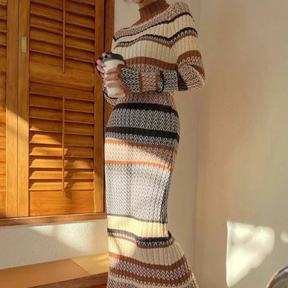 Color Block Sweater Dress