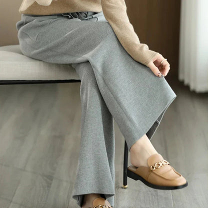 High Waisted Wool Pants