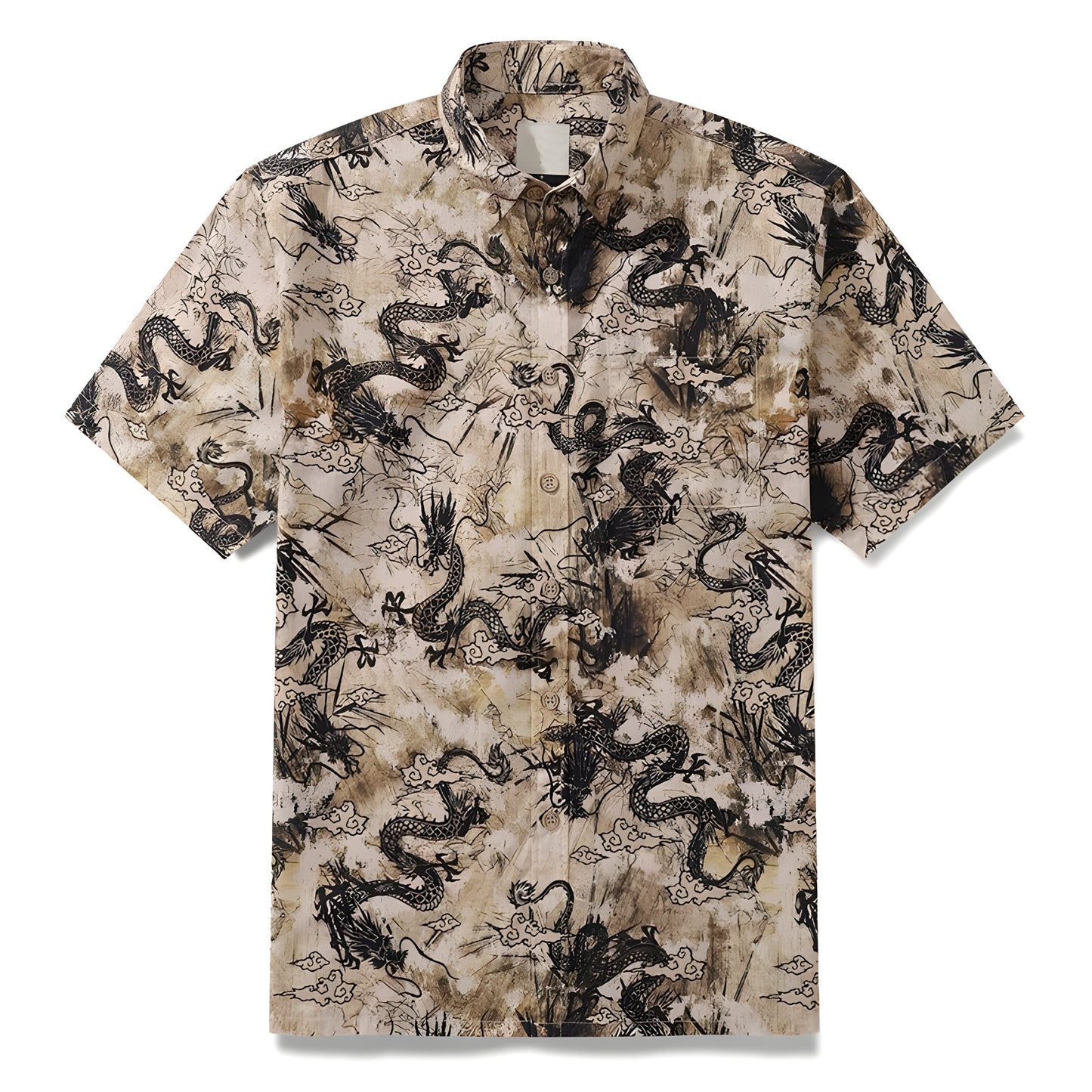 Eastern Dragon Print Shirt