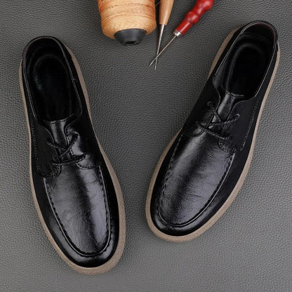 Open Laced Leather Loafer