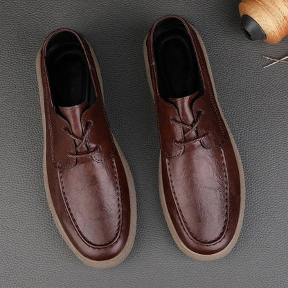 Open Laced Leather Loafer